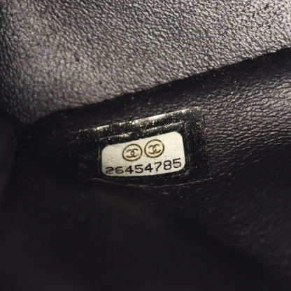 Chanel Shoulder Bag Mini Quilted Black Caviar Leather Chain — view 5