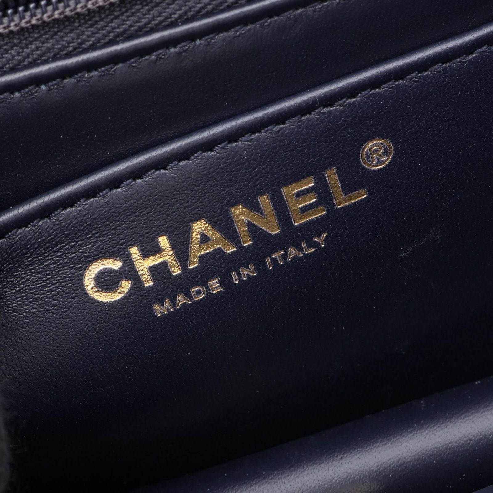 Chanel Shoulder Bag Quilted 2-Way Navy Lambskin Small Flap Chain — view 4