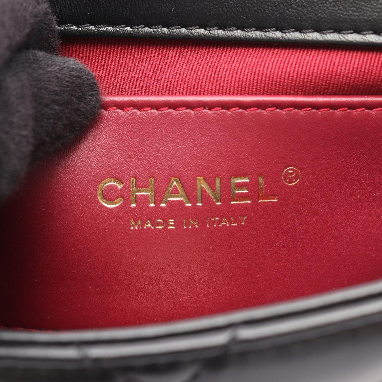 Chanel Shoulder Bag Quilted Small Flap Black Lambskin Chain — view 4
