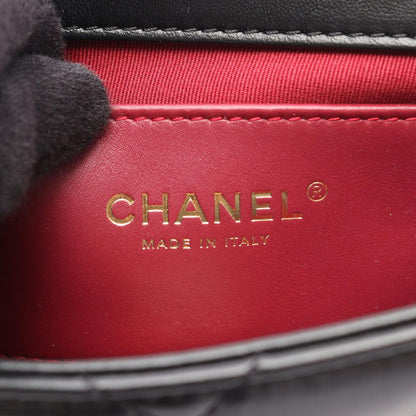 Chanel Shoulder Bag Quilted Small Flap Black Lambskin Chain — view 4