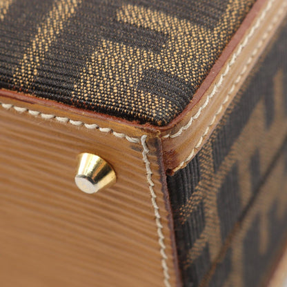 Fendi Handbag Zucca 2-Way Brown Canvas Leather — view 5