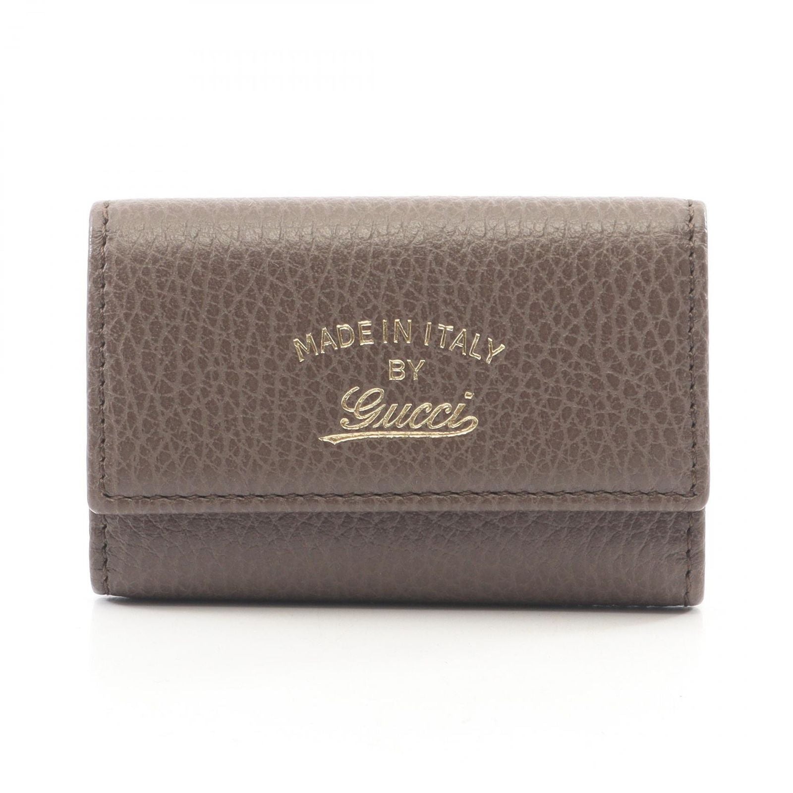 Gucci Key Case Swing Gray Ju Leather Key Holder