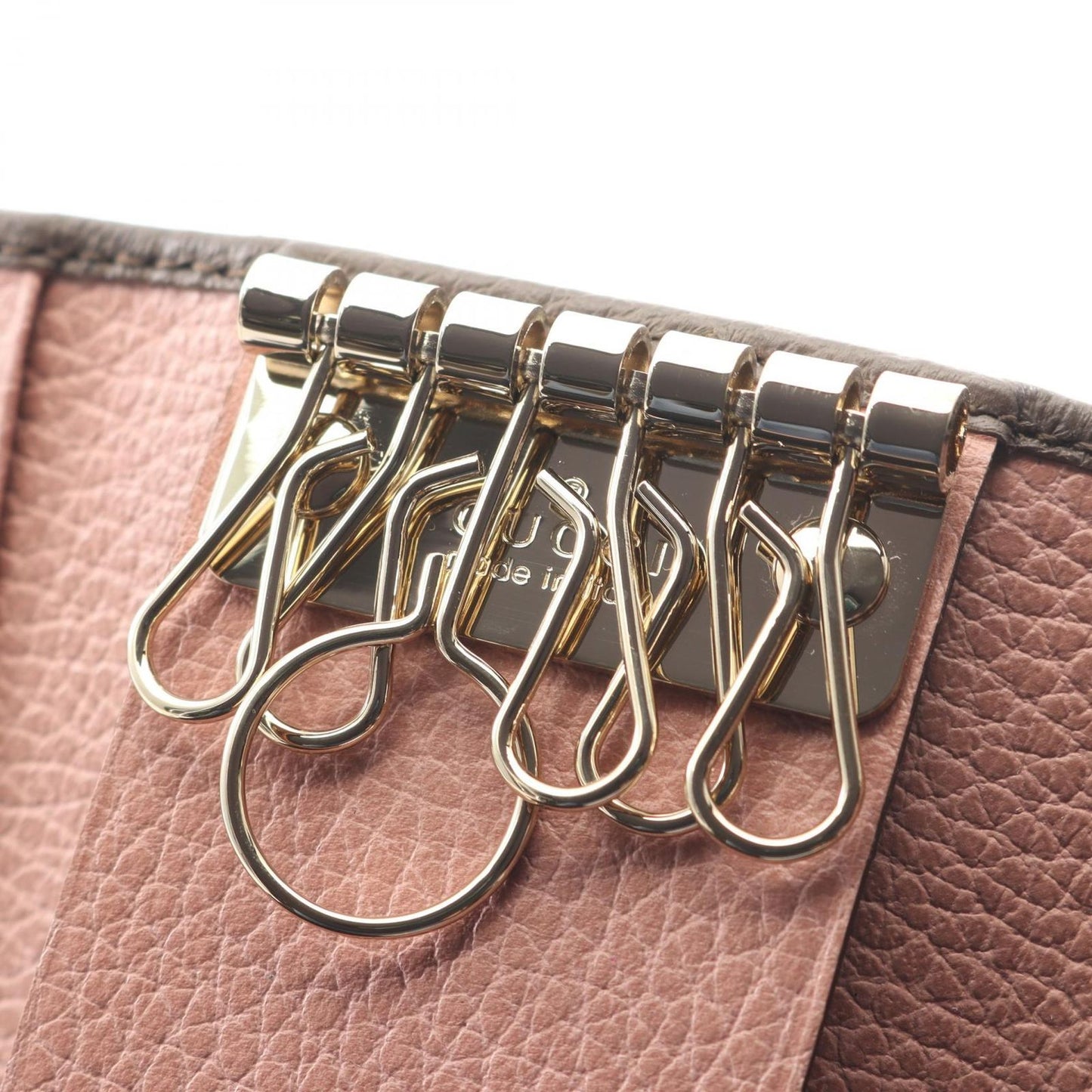 Gucci Key Case Swing Gray Ju Leather Key Holder — view 5