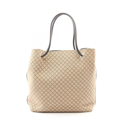 Gucci Tote Diamante Beige Brown Canvas Leather Dimante