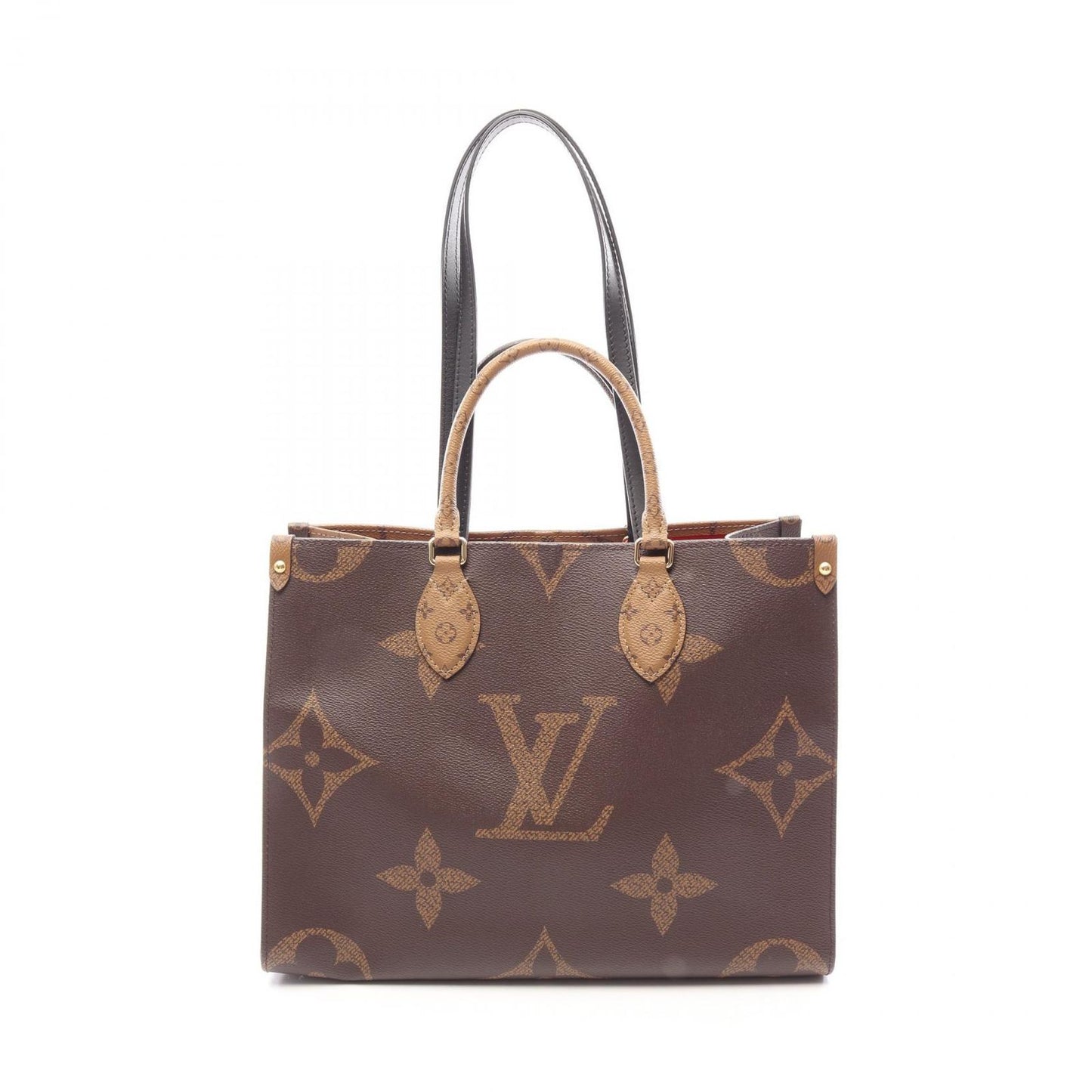 Louis Vuitton Tote On The Go MM Monogram Giant Reverse Canvas Leather