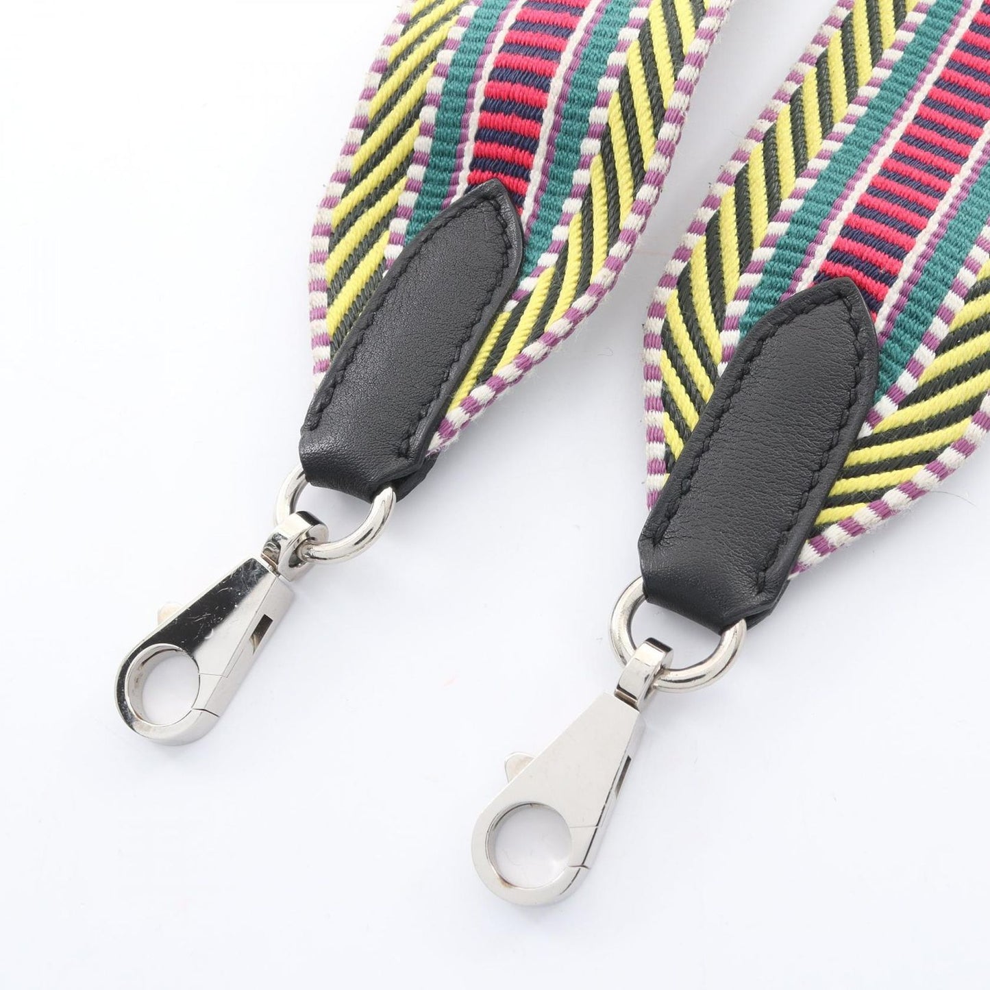 Hermes Shoulder Strap Bandouliere Sangle Caval Multi Black Canvas Leather — view 3