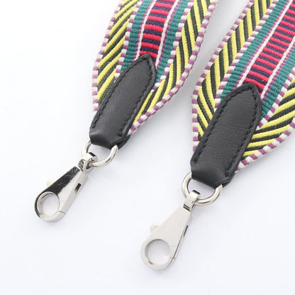Hermes Shoulder Strap Bandouliere Sangle Caval Multi Black Canvas Leather — view 3