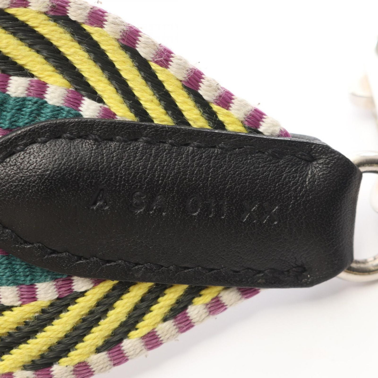 Hermes Shoulder Strap Bandouliere Sangle Caval Multi Black Canvas Leather — view 5