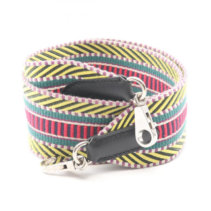 Hermes Shoulder Strap Bandouliere Sangle Caval Multi Black Canvas Leather