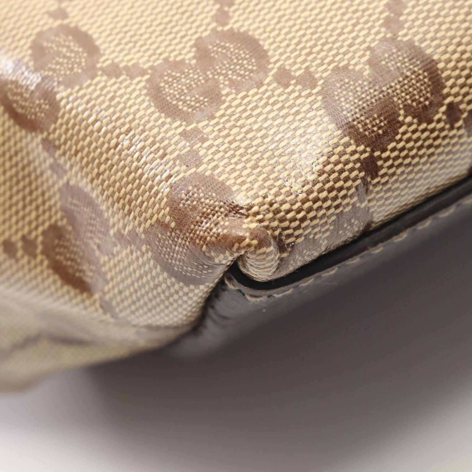 Gucci Tote Interlocking GG Crystal Way Beige Brown Canvas Leather Abbey 2-Way — view 6