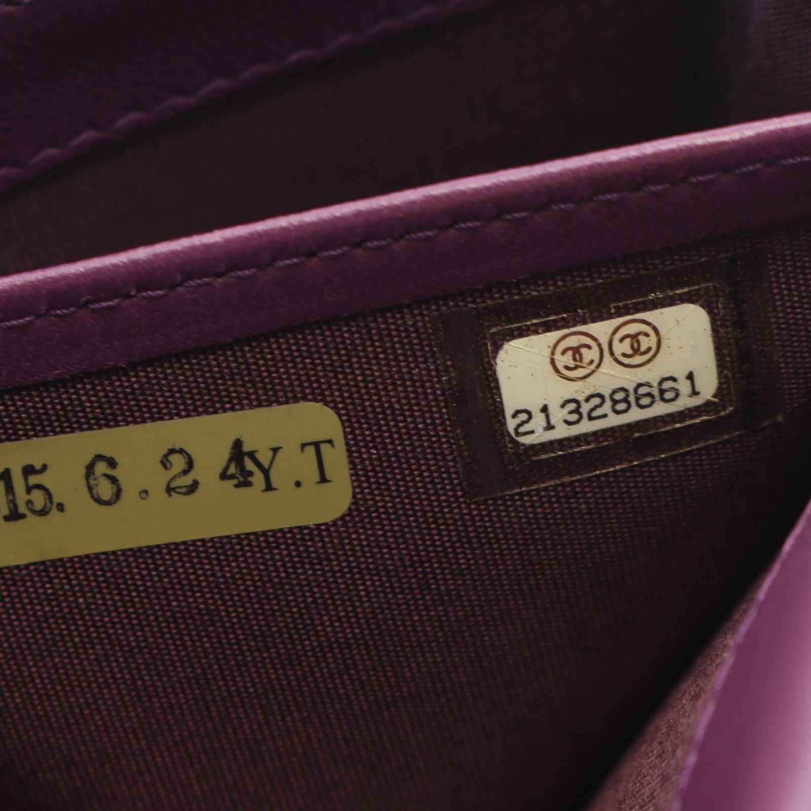 Chanel Bifold Wallet Boy Purple Lambskin Boy — view 5