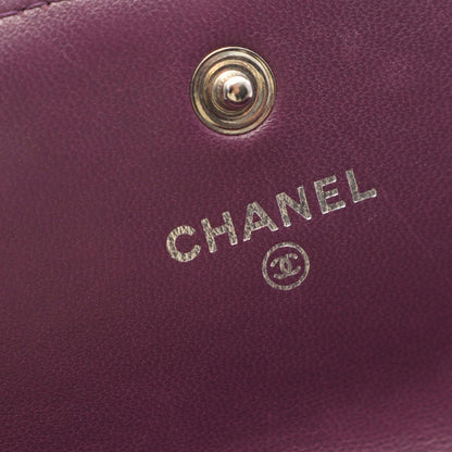 Chanel Bifold Wallet Boy Purple Lambskin Boy — view 4