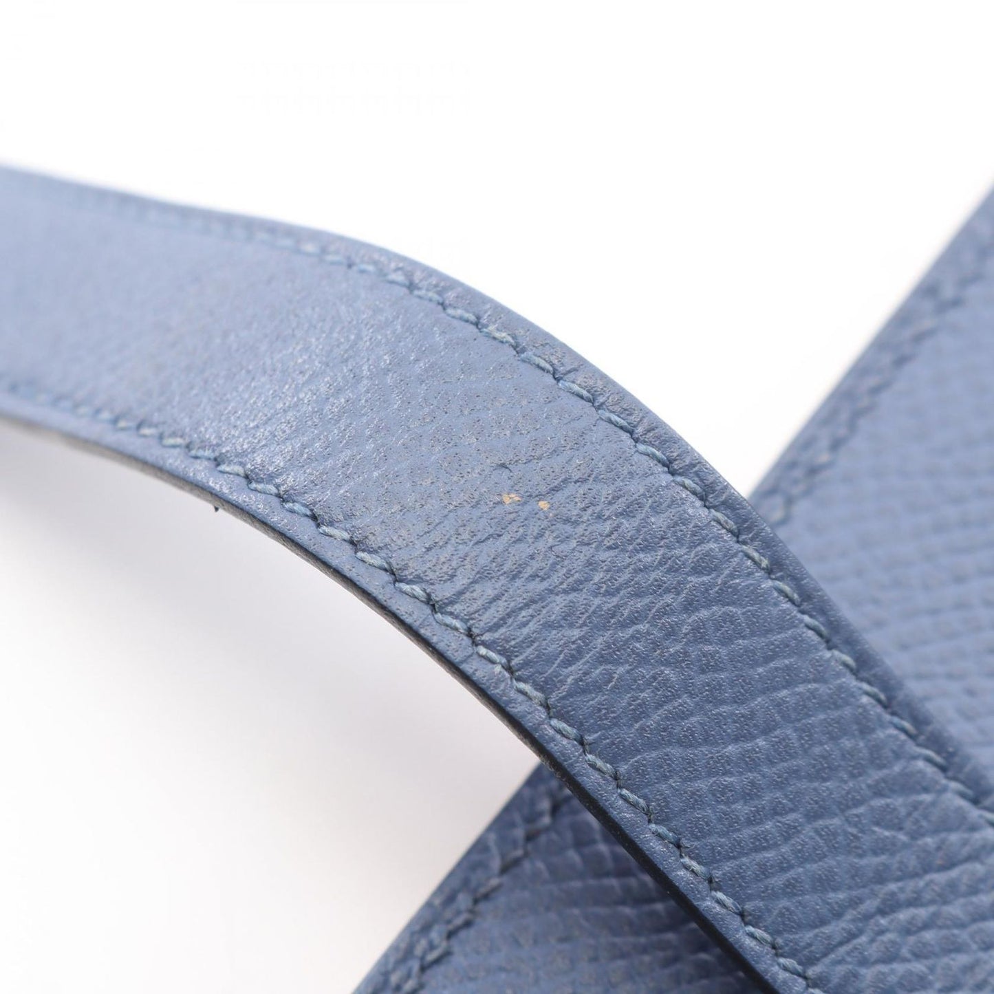 Hermes Bifold Wallet Bearn Souffle Verso Blue Brighton Capucines Leather — view 7