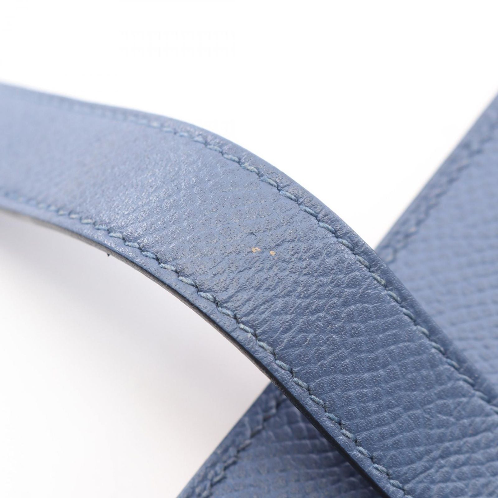 Hermes Bifold Wallet Bearn Souffle Verso Blue Brighton Capucines Leather — view 7