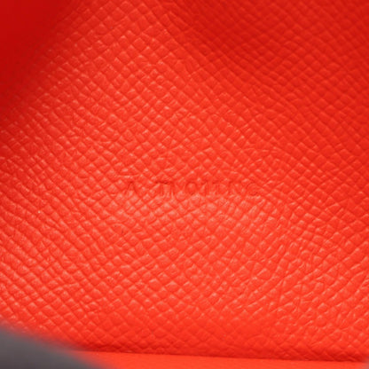 Hermes Bifold Wallet Bearn Souffle Verso Blue Brighton Capucines Leather — view 5