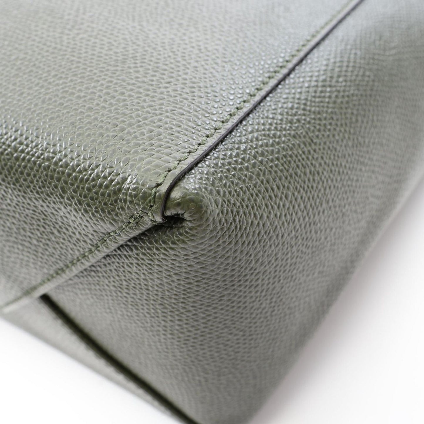 Celine Tote Vertical Small Cabas 2-Way Khaki Leather — view 6