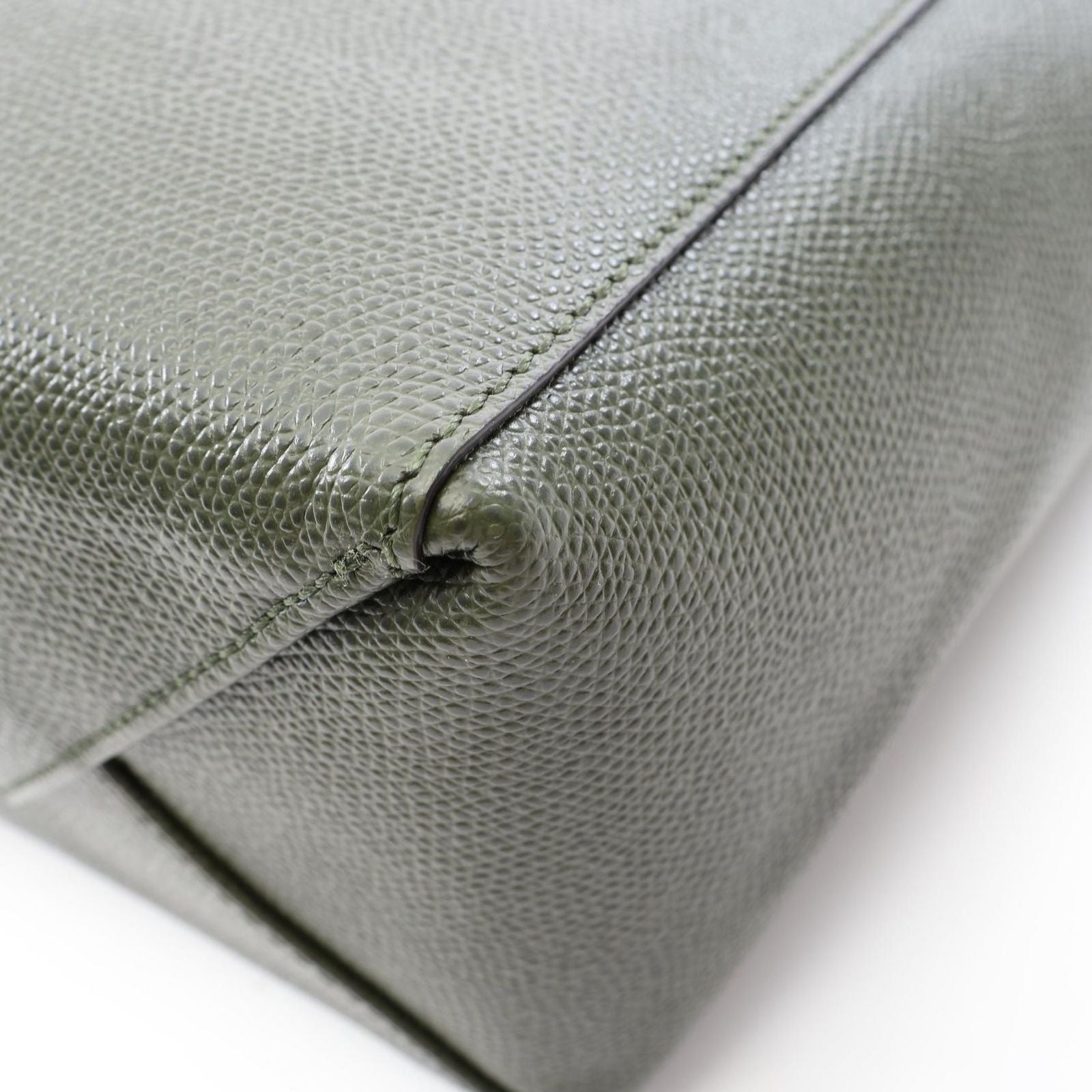 Celine Tote Vertical Small Cabas 2-Way Khaki Leather — view 6