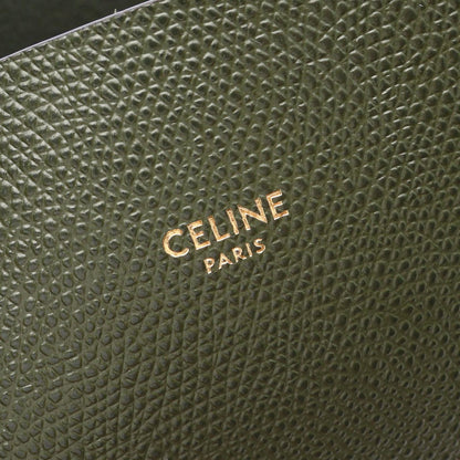 Celine Tote Vertical Small Cabas 2-Way Khaki Leather — view 4