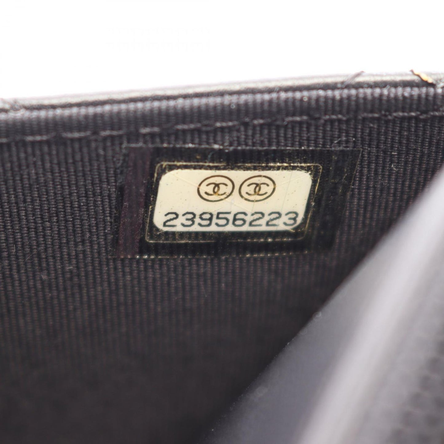 Chanel Shoulder Bag Quilted Black Lambskin Chain Wallet — view 5