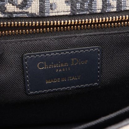 Dior Shoulder Bag 30 Montaigne Oblique Navy Ivory Canvas Leather — view 4