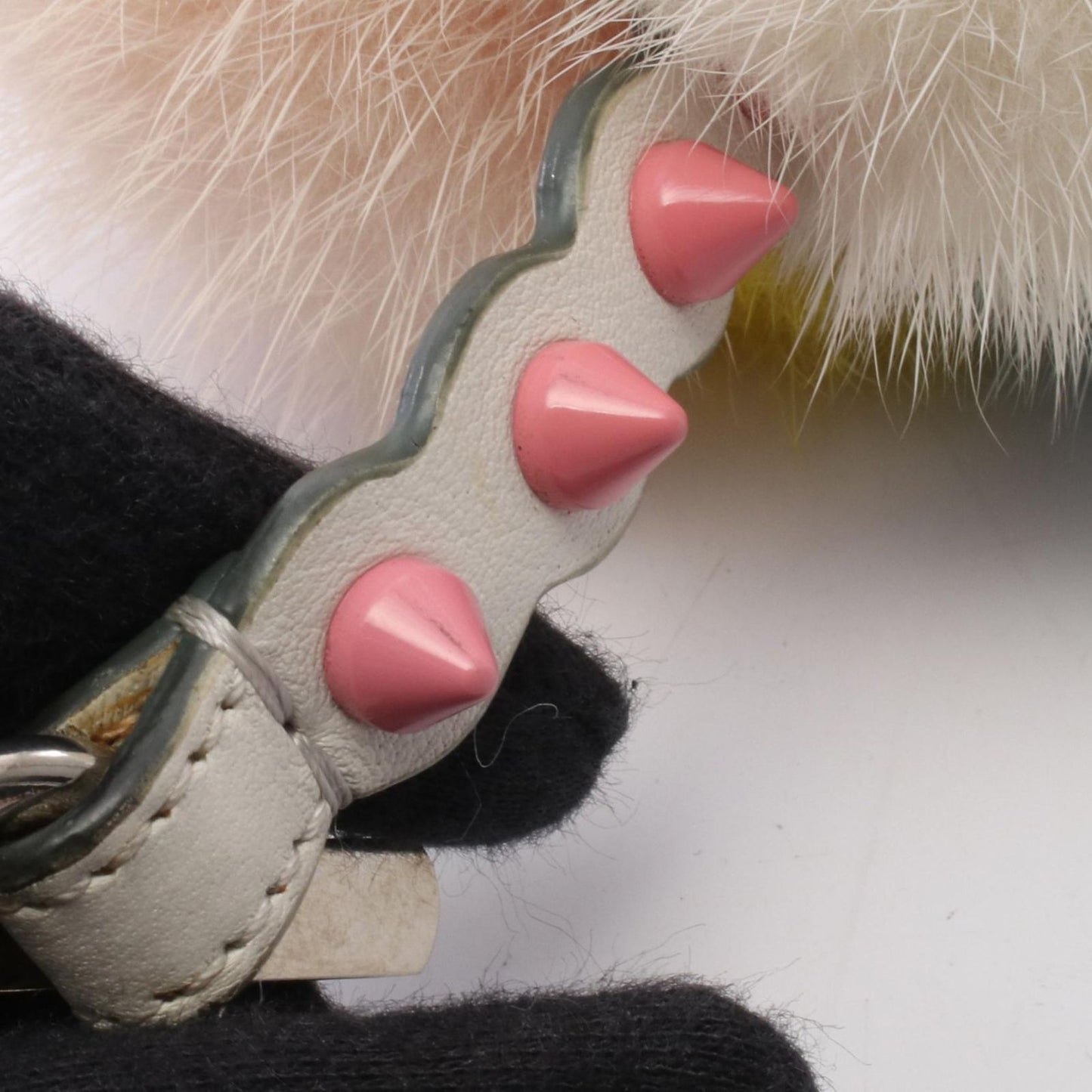 Fendi Charm Ice Cream Beige Multi Leather Fur — view 5