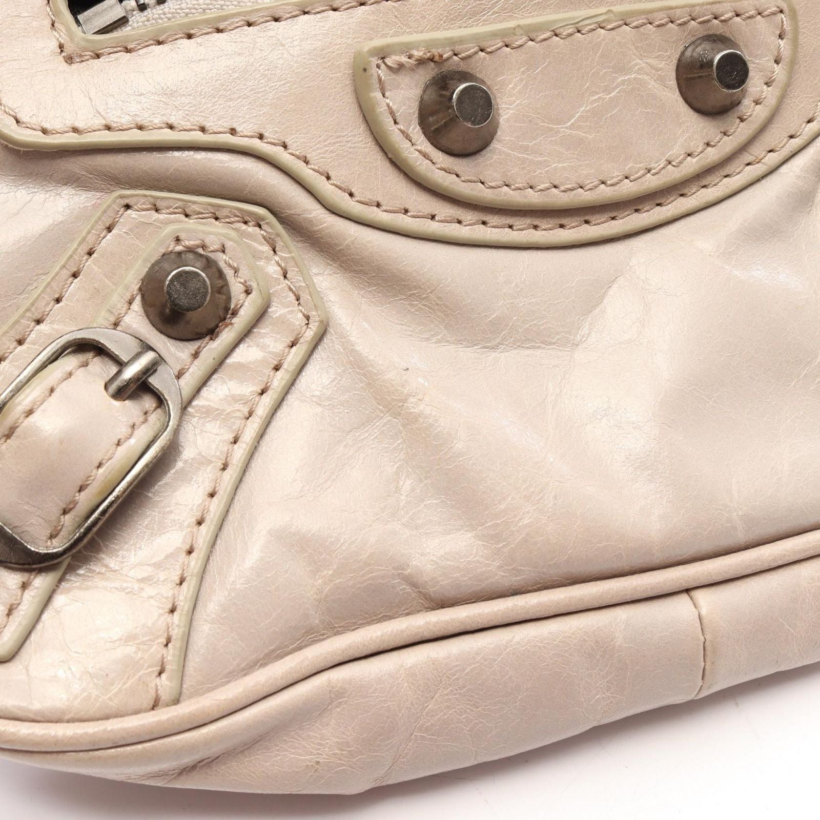 Balenciaga Shoulder Bag Giant Hips Light Beige Leather — view 6
