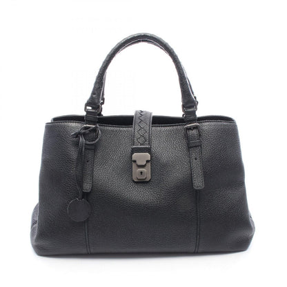 Bottega Veneta Handbag Intrecciato Rome Bag Black Leather
