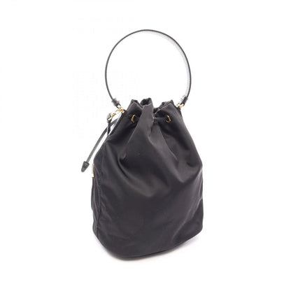 Prada Duet Re-Nylon Bucket Bag 2-Way Black Nylon Saffiano Leather — view 2