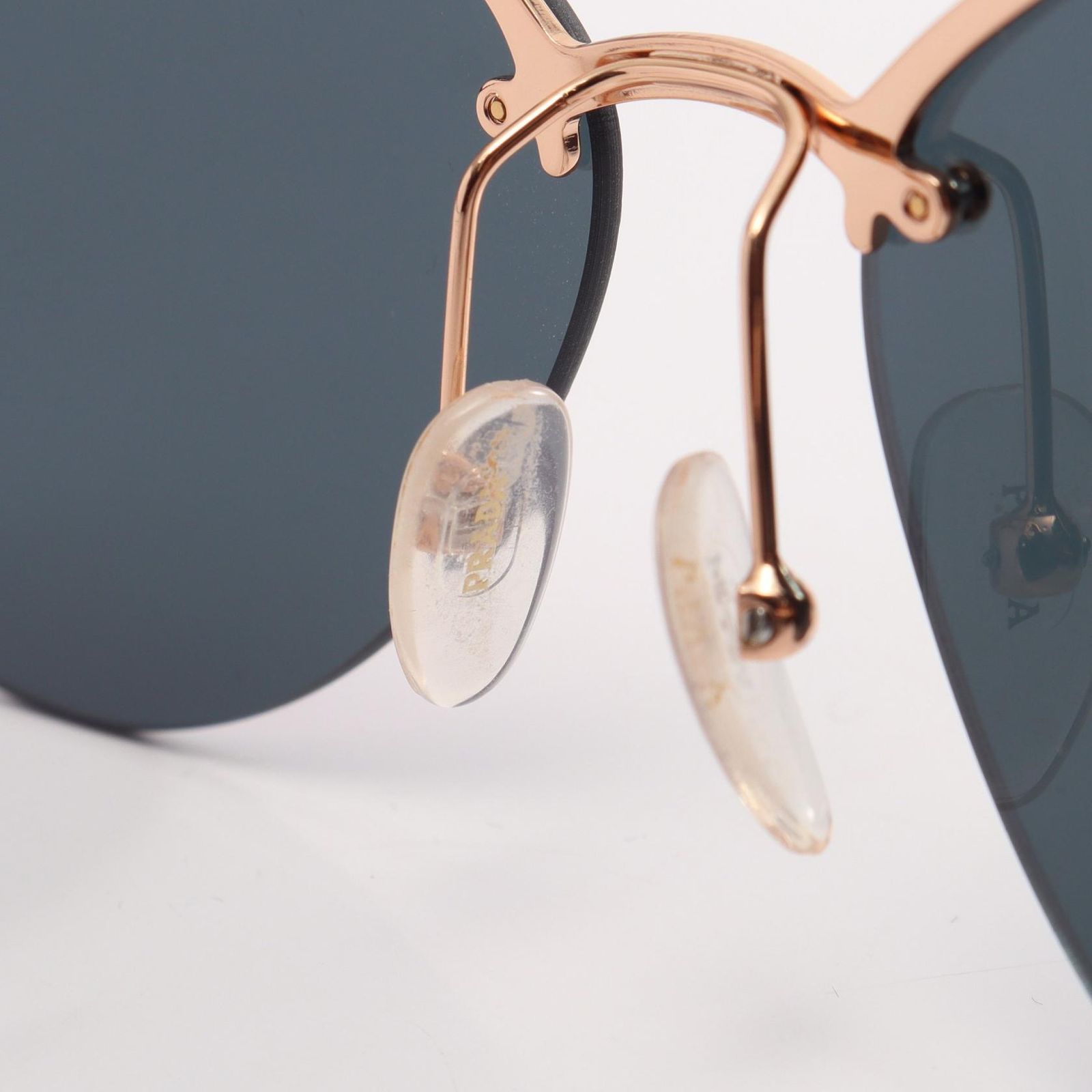 Prada Sunglasses Tortoiseshell Pattern Mirror Lens Half Rim Eyewear — view 6