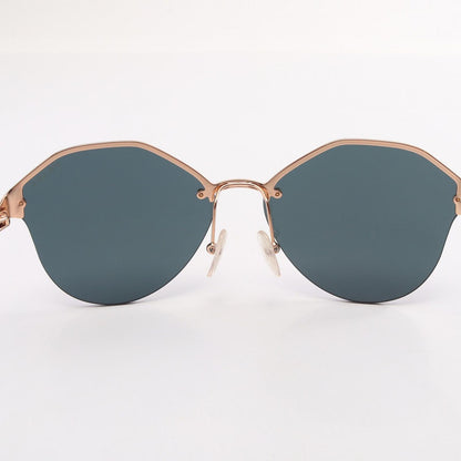 Prada Sunglasses Tortoiseshell Pattern Mirror Lens Half Rim Eyewear — view 7