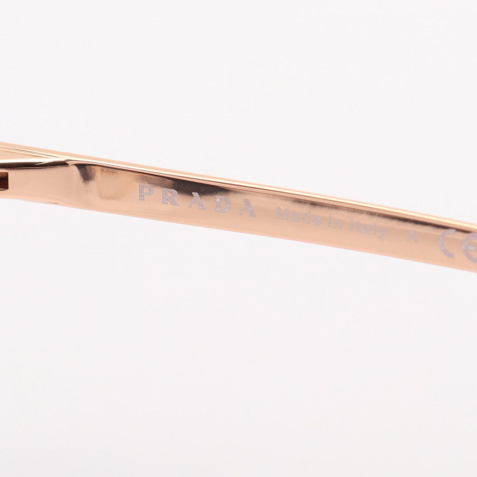 Prada Sunglasses Tortoiseshell Pattern Mirror Lens Half Rim Eyewear — view 4