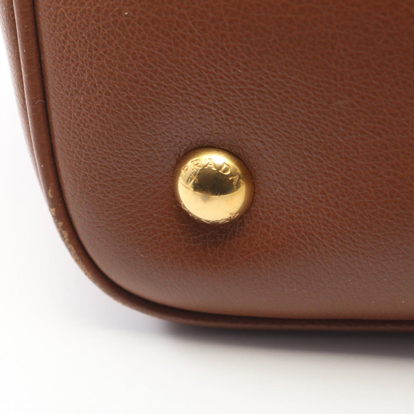 Prada Handbag 2-Way Brown Leather Tote — view 8