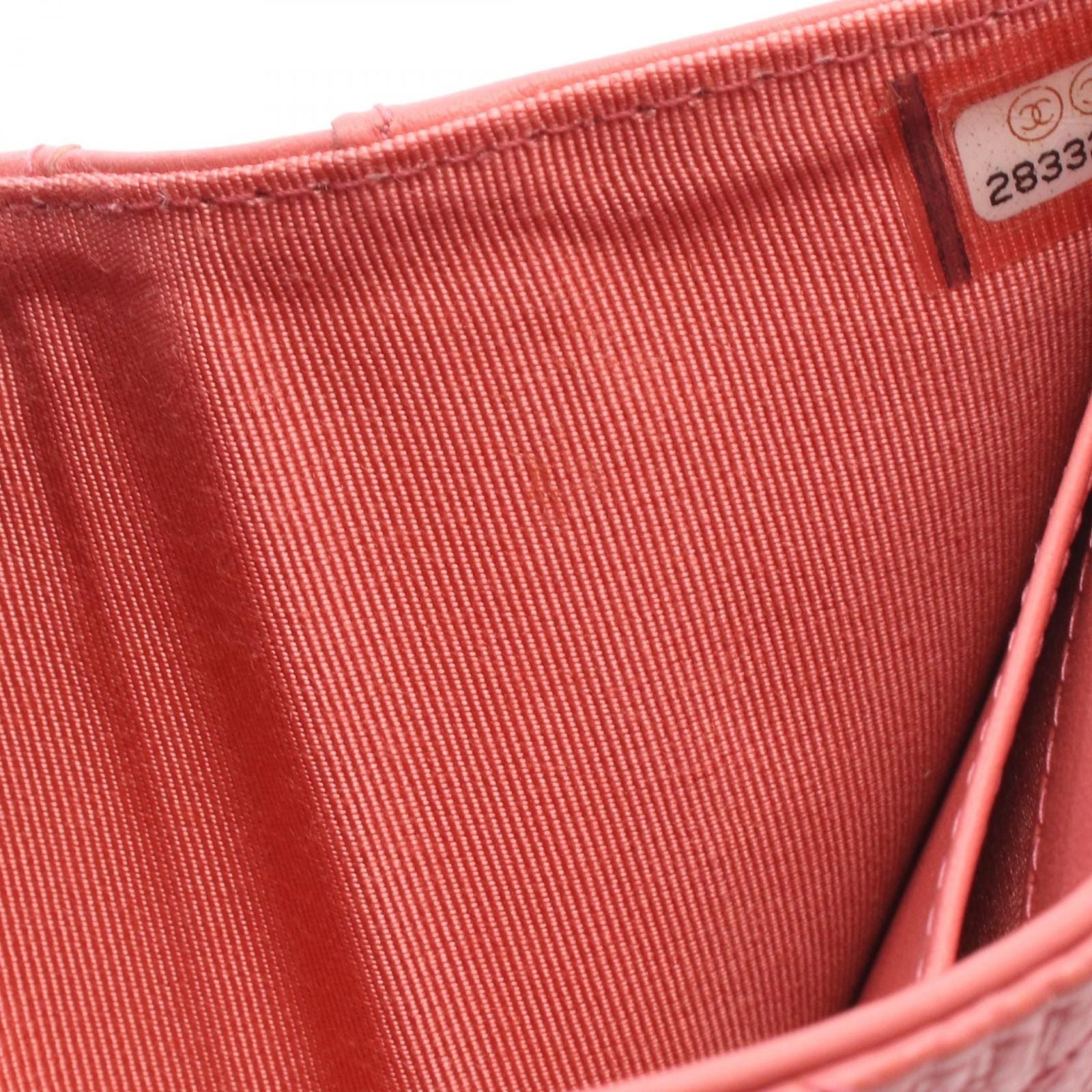 Chanel Trifold Wallet Classic Small Flap Quilted Pink Caviar Leather — view 7