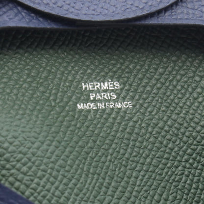 Hermes Coin Case Bastia Verso Blue Saphir Vert Angre Leather — view 4