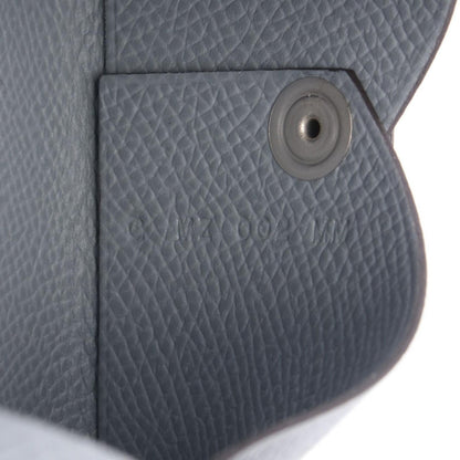Hermes Coin Case Calvi Gris Perle Leather — view 6