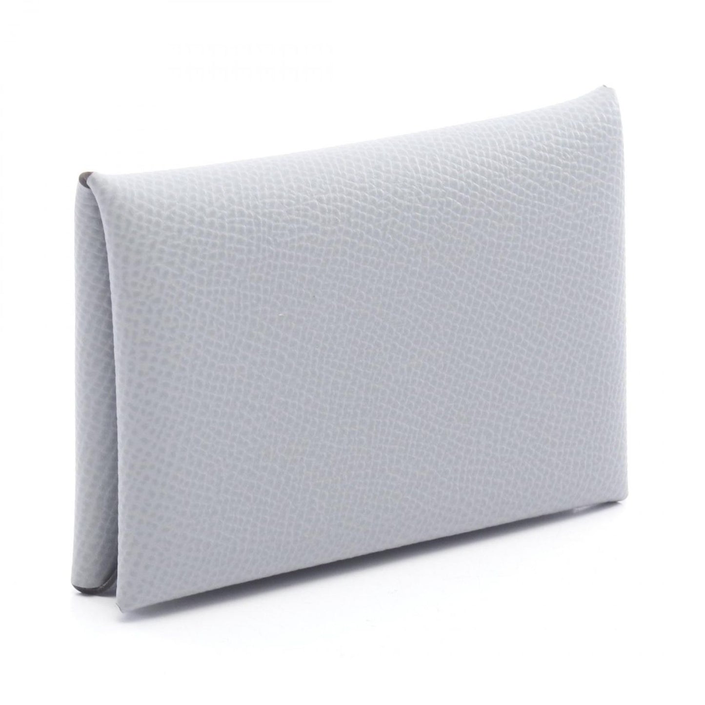 Hermes Coin Case Calvi Gris Perle Leather — view 2