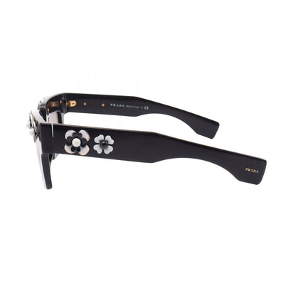 Prada Sunglasses Gradient Lens Flower Black Eyewear — view 3