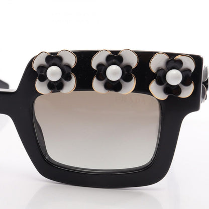 Prada Sunglasses Gradient Lens Flower Black Eyewear — view 8