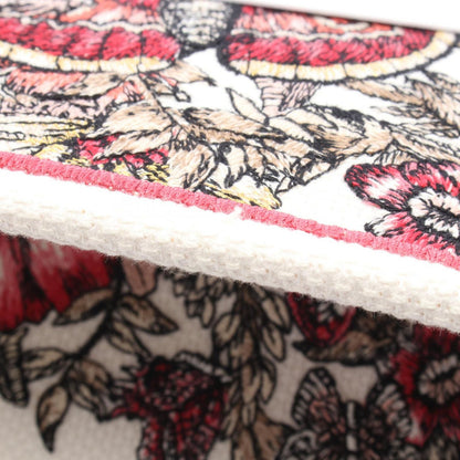 Dior Tote Book Pink White Multi Canvas Butterfly Flower — view 5