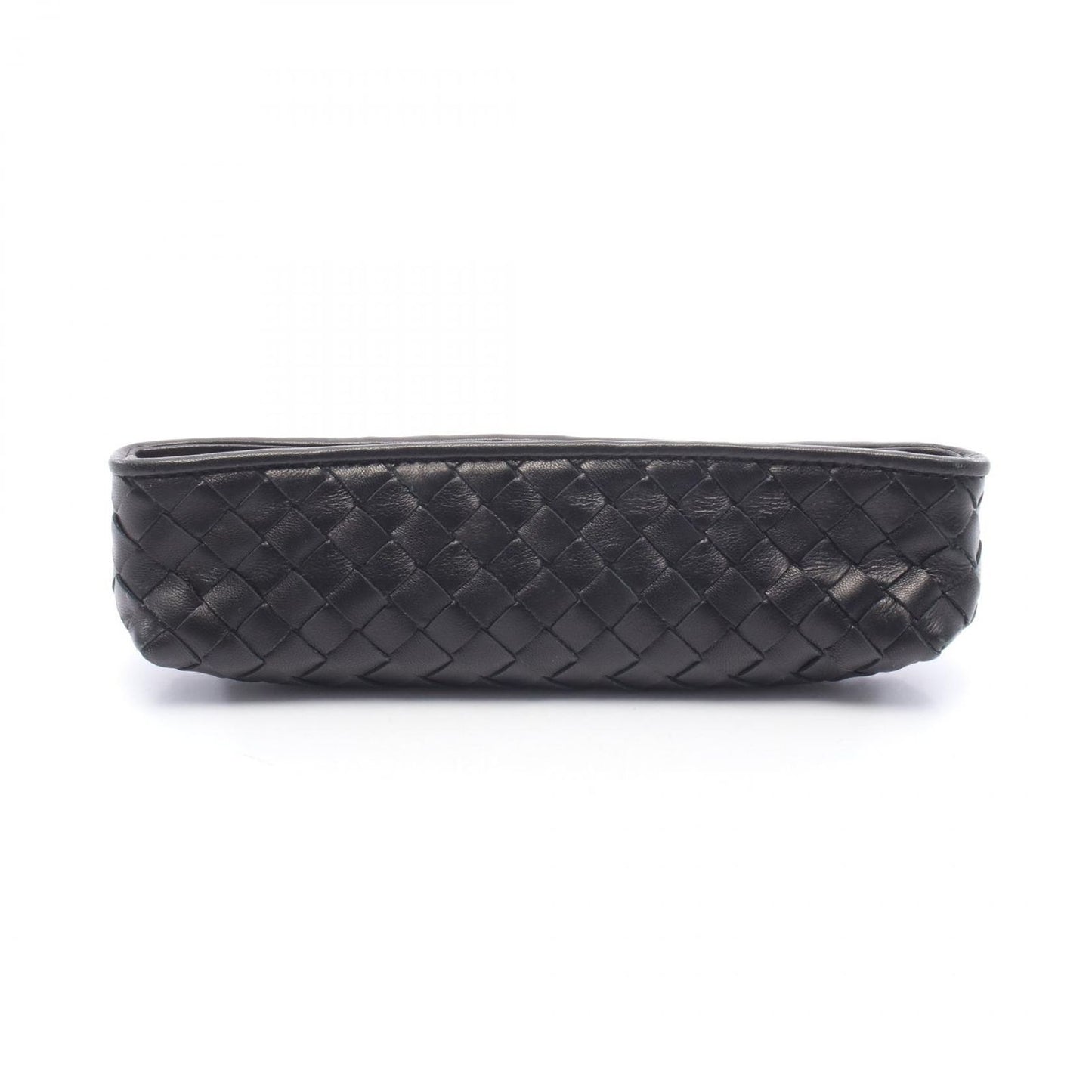 Bottega Veneta Pencil Case Intrecciato Black Lambskin