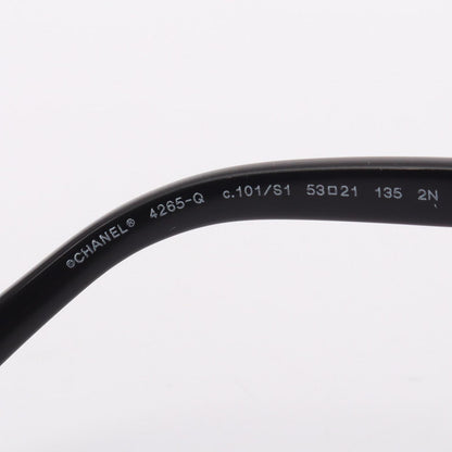 Chanel Sunglasses CC Logo Gradient Lens Round Leather Eyewear — view 4