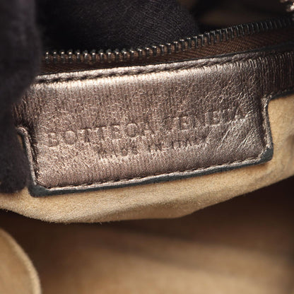 Bottega Veneta Shoulder Bag Intrecciato Champagne Gold Leather — view 4
