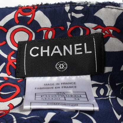 Chanel Skirt CC Logo Tweed Wool — view 3