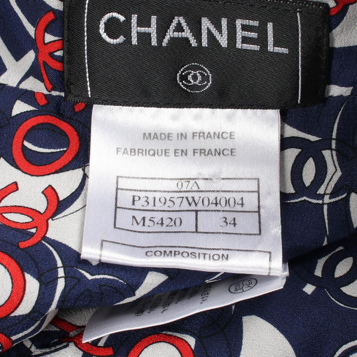 Chanel Skirt CC Logo Tweed Wool — view 5
