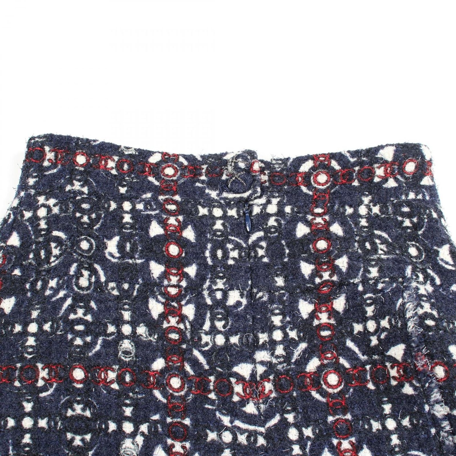 Chanel Skirt CC Logo Tweed Wool — view 6