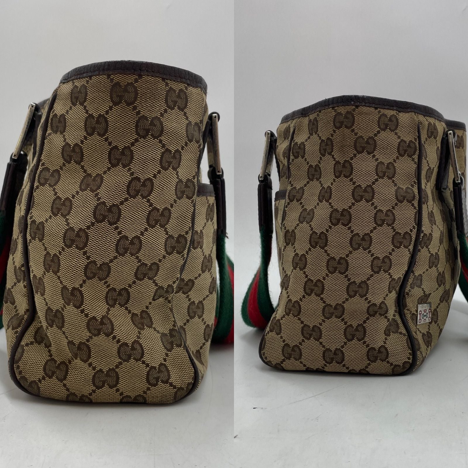 Gucci GG Canvas Tote Sherry Line Brown — view 5