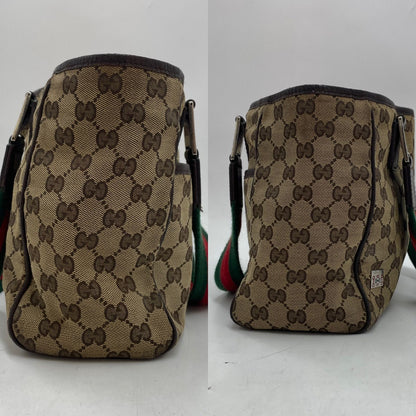 Gucci GG Canvas Tote Sherry Line Brown — view 5
