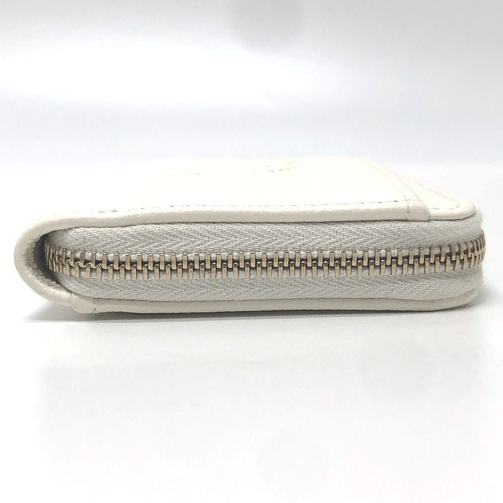Chanel Card Case CC Logo Wallet Coin Purse Caviar Leather White — view 4