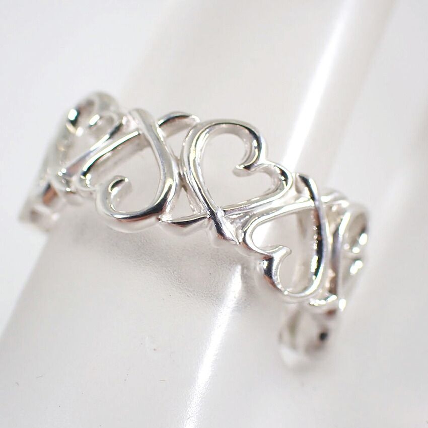 Tiffany & Co 925 Full Eternity Loving Heart No 9 Ring — view 4