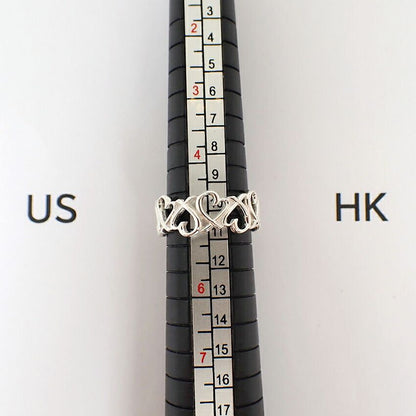 Tiffany & Co 925 Full Eternity Loving Heart No 9 Ring — view 7